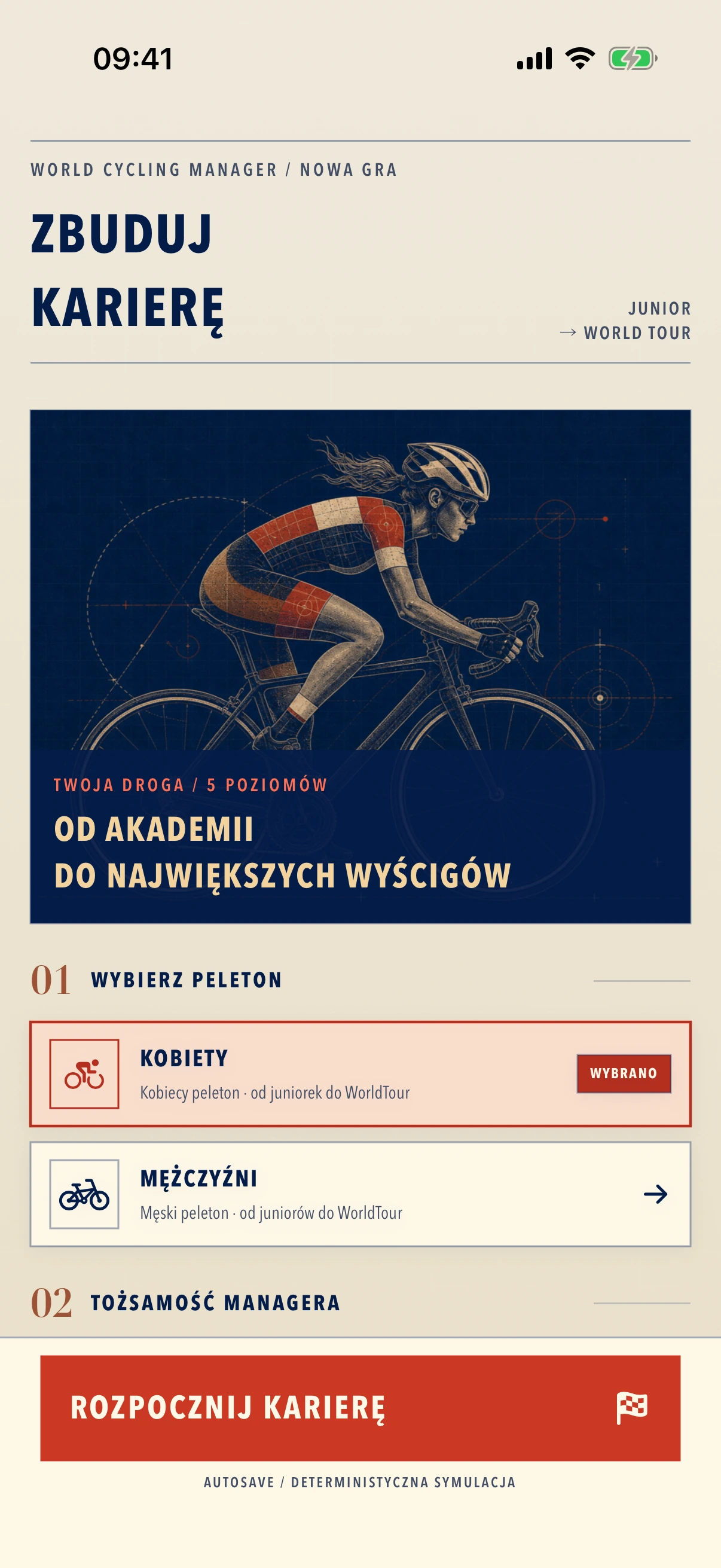 Początek nowej kariery w fikcyjnym świecie zawodowego kolarstwa.