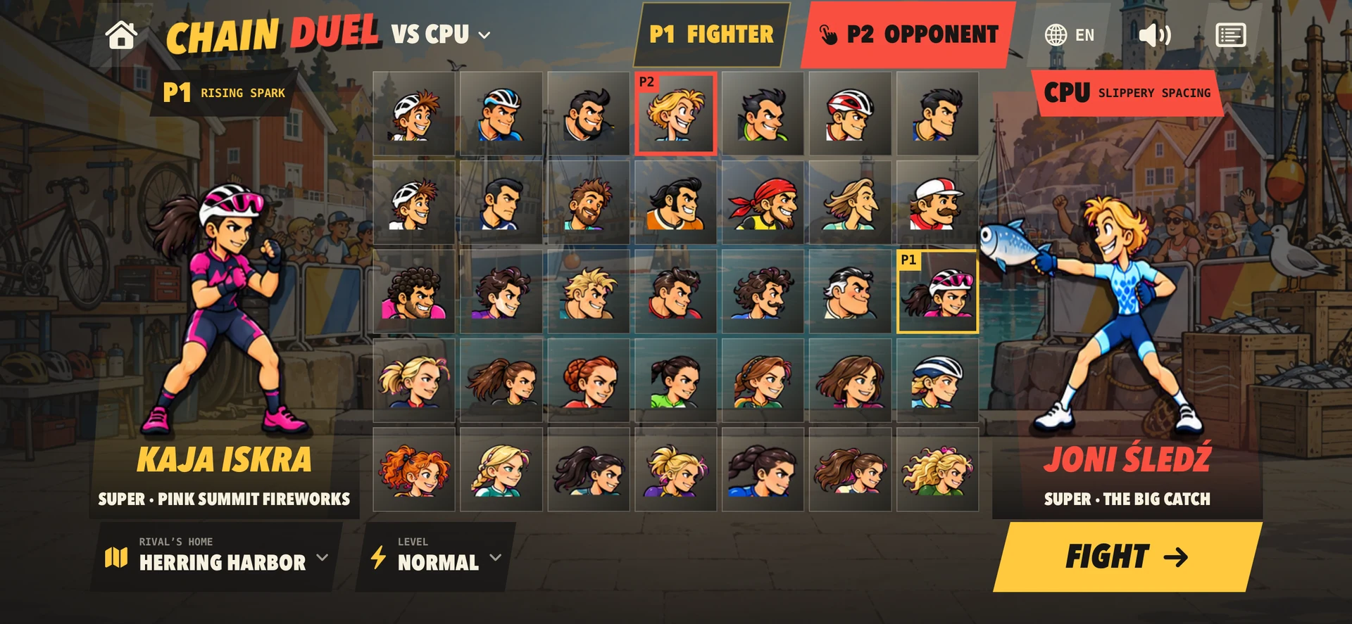 35 fighters: choose your fighting style.